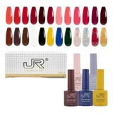 Kit De Gel Semipermanente 28pcs Jr 10ml Uñas Acrilico 8a-166