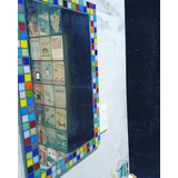 Espejo Venecitas Multicolor 40x50 Diseño Baño Living