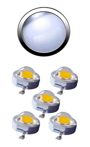 Chip Super Power Led 1w 3w Branco Frio E Quente (5 Unidades)