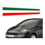 Adesivo Faixa Capo Fiat Punto Italia Tricolor Imp319