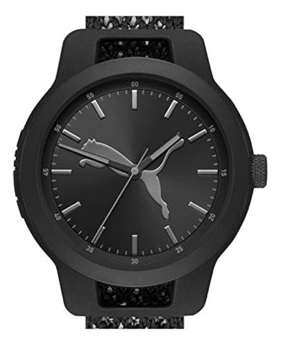 Reloj Puma Men Reset V1 Nylon, Color: Negro / Negro (modelo: