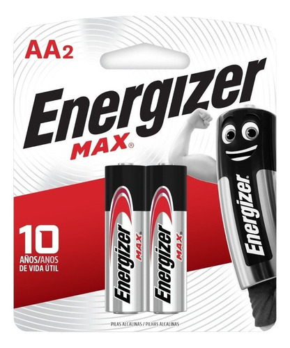 X2 Pilas Aa Energizer Doble A Max Duracion Cilinddricas