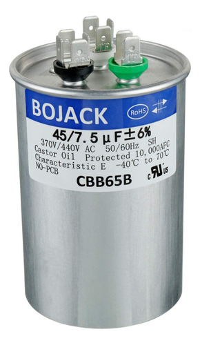 Bojack 45+7.5 Uf 45/7.5 Mfd ±6% 370/440 V Ca Cbb65 Condensad