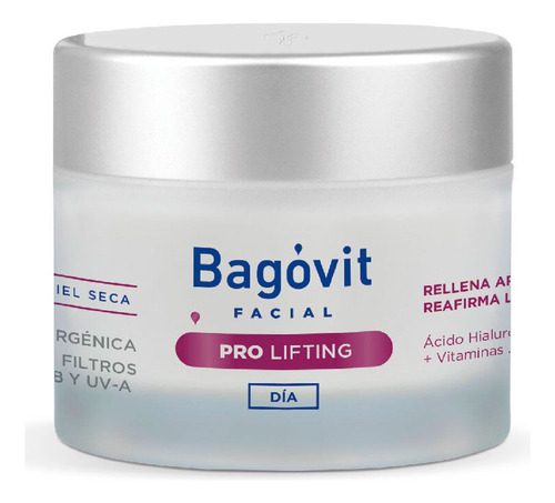 Bagovit Crema Facial Antiedad Pro Lifting De Día Para Pieles Secas Antiarrugas Reafirmante