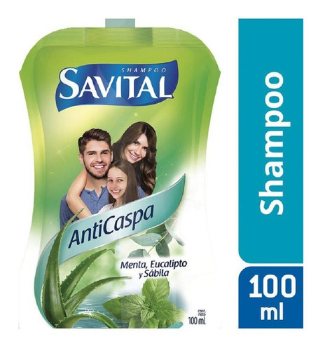 Shampoo Savital Anticaspa Menta - mL a $40