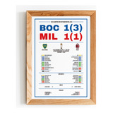 Cuadro Infografia Boca - Milan 2003 Copa Japón - Madriddeco
