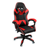 Silla Gamer Escritorio Oficina Ergonómica Reclinable Color Rojo