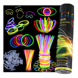 100 Pulseras Neón Fosforescente Glow Stick Fiestas Eventos