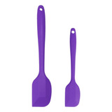 Z Espátulas De Silicona Kit Para Cocina Hornear Púrpura 2pzs