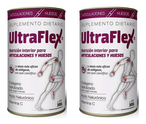 Ultraflex Colageno Hidrolizado Huesos/articulacion Pack X 2