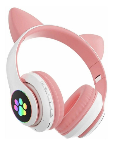 Headset Fone De Ouvido Bluetooth Led Orelha Gato Headphone