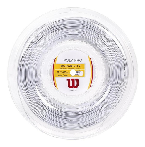 Cuerda Plateada Wilson Poly Pro, 16 L, 1,30 Mm, Rollo De 200 Metros