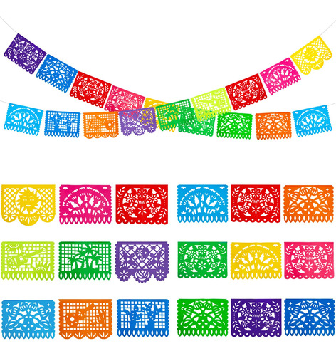 Domestar Pancartas De Fiesta Mexicana, 2 Juegos De 18 Pies, 