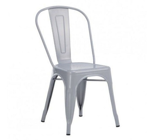 Silla Metal Tolix Opaca Negra Comedor Bar / Md