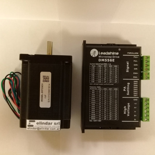 Kit 3 Paso A Paso Nema 24 3.1nm 4a + 3 Dm556e + Fuente 24vcc