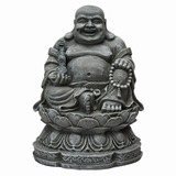Buda Chinês Fortuna Imagem Estátua Resina Zen Esotérico 24cm