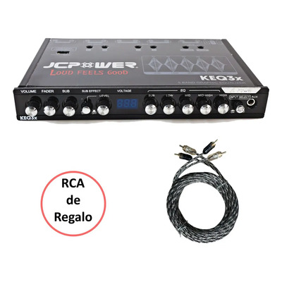 Ecualizador Jc Power Keq3x 5 Bandas 7 Volts Entrada Aux - Negro | Meses sin interés