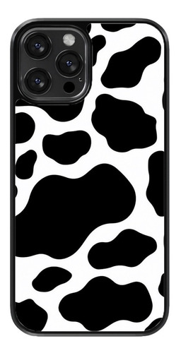 Funda Para Celular Animal Print Vaca Blanco Negro Manchas