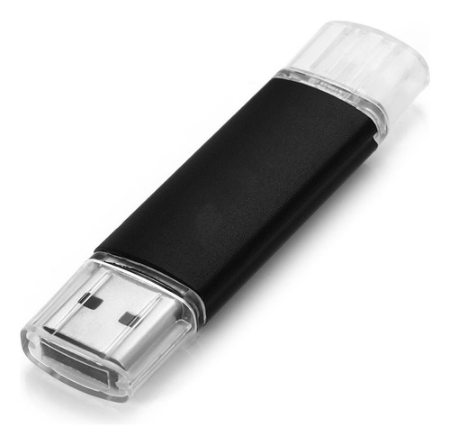 Pen Drive 16 Gb Otg Duas Portas Usb E Micro Usb Celular Cor Preto