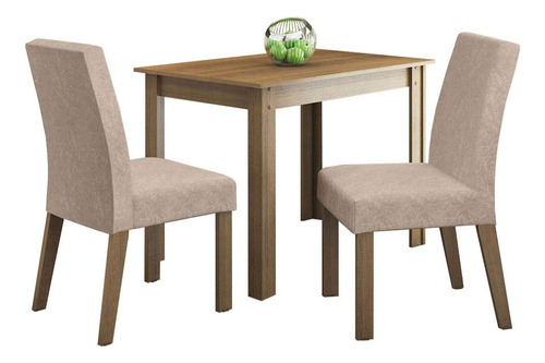 Juego Comedor Madesa Vic Mesa Tablero De Madera Y 2 Sillas