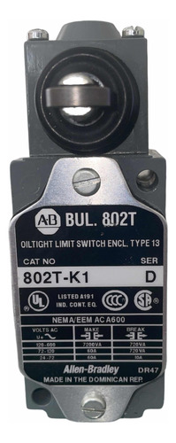 Allen Bradley 802t-k1 Limit Switch Horizontal