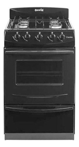 Cocina Escorial Candor Blk S2 Gl 51cm Negro Gas Licuado