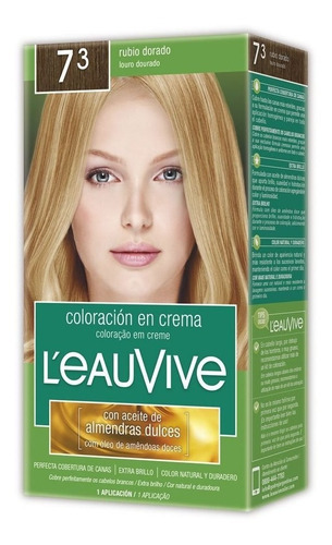  Kit De Tintura Para El Pelo Leau Vive Estuche Coloración Tono 7.3 - Rubio Dorado