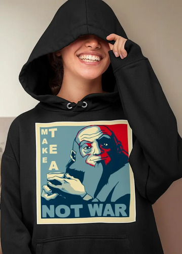 Sudadera Negra Iroh-avatar Make-t-not War | Envío gratis