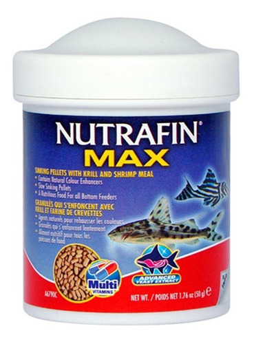 Nutrafin Max Pellets Krill Shrimp 50g Alimento Peces D Fondo