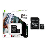 Micro Sd Kingston 64gb Clase 10 100mb/s Canvas Select Plus