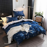  Boys Star Galaxy Bedding Duvet Cover Twin Size Space P...