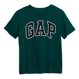 Polo Gap Original Para Bebe Color Verde Y Logo Negro Talla 5