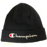 Champion Logo Cuff Beanie, Black/red/white, One Size