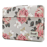 Canvaslife Pink Rose Pattern Funda Para Portátil De Lona De