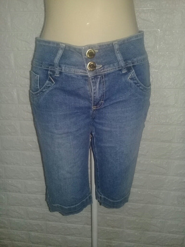 Bermuda Jeans Com Elastano Feminino Lança Perfume Tam 40