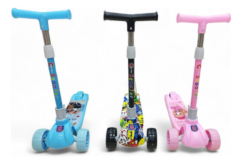 Patineta Scooter Para Niños Con Luz Led