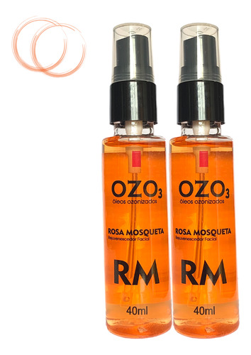 Óleo Rosa Mosqueta Ozonizado 2un 40ml Tira Manchas E Rugas