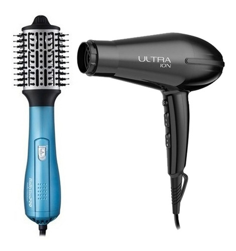 Set Secador Gama Ultra Ion + Cepillo Voluminizador Babyliss