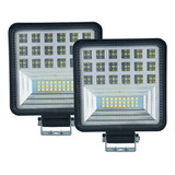 Kit De Faros 42 Leds Luz Blanca Con Estrobo 168w Tunelight