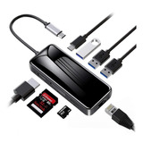 Adaptador Hub Usb 8 En 1 De Tipo C A Hdmi Internet Tarjetas