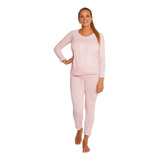 Pijama Maternal Largo Algodon Amamantar Art. 527 Que Sera