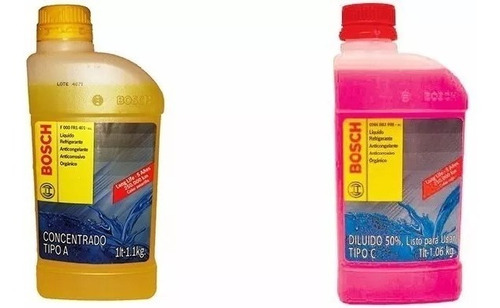 Liquido Refrigerante Bosch Organico Amarillo Rojo 1 Litro