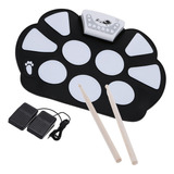 Roll Up Drum Tambor Silicona Electrónica Portátil Con Kit Pa