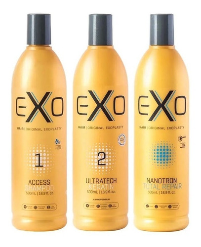 Exo Hair Exoplastia Capilar Nanotrônica 3x500ml-frete Grátis