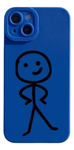 Capa De Telefone Com Padrão Stickman Para iPhone, Engraçada