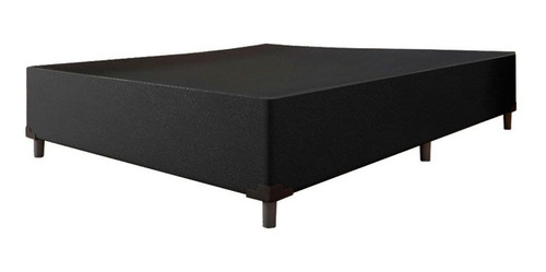 Base Cama Box Casal Corino Preto Premium (138x188x35)