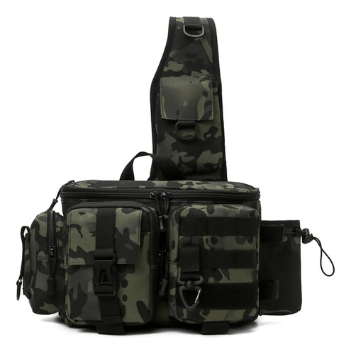 Mochila Bolsa Pesca Camuflada Ombro Transversal Impermeável