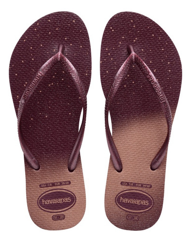 Chinelo Havaianas Feminino Slim Gloss - Terra Roxa