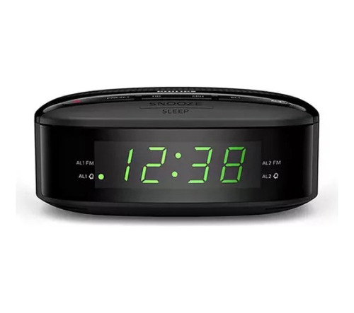 Relógio De Mesa Philips Compacto Alarme E Rádio Fm Bivolt 