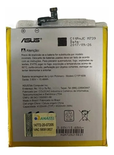 Bateira Asus C11p1609  Para Zenfone 3 Max Zc553kl 